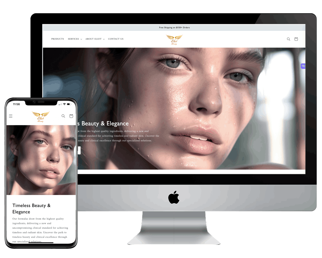 site_signers_web_design_eliot_beauty_skincare_products