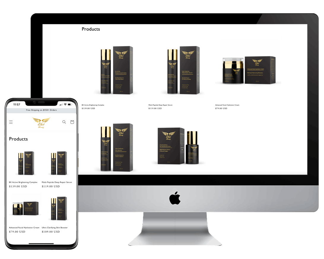 site_signers_web_design_eliot_beauty_skincare_products