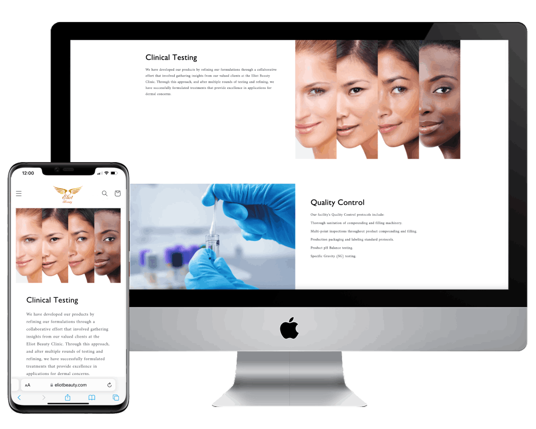 site_signers_web_design_eliot_beauty_skincare_products